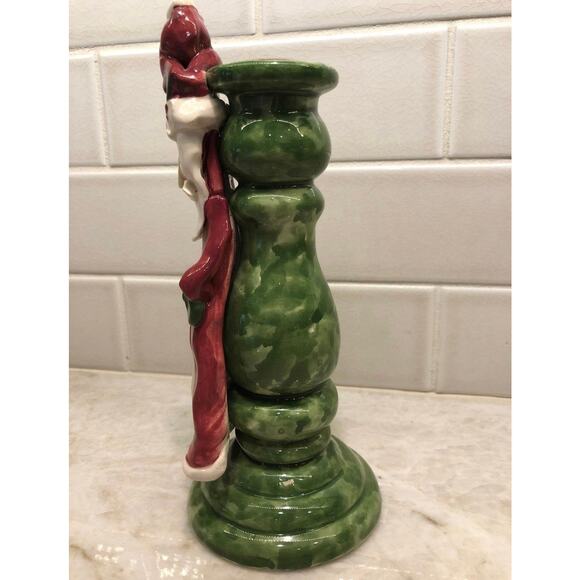 Santa Claus Christmas candlestick holder The Clayton Dickson Co. Canada 9” - Picture 8 of 10